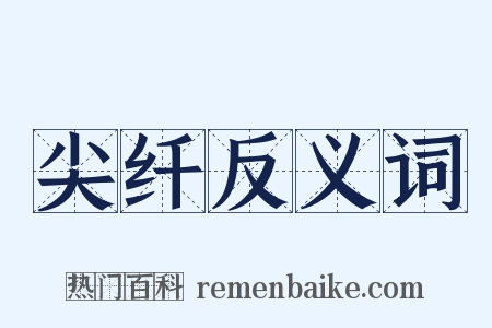 尖纤反义词是什么意思的图片